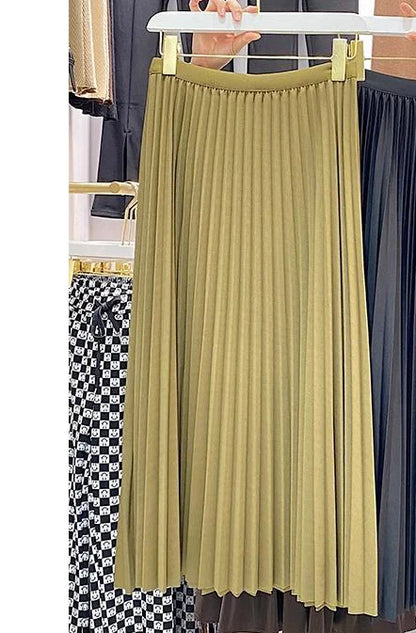High Waist Pleated Skirt