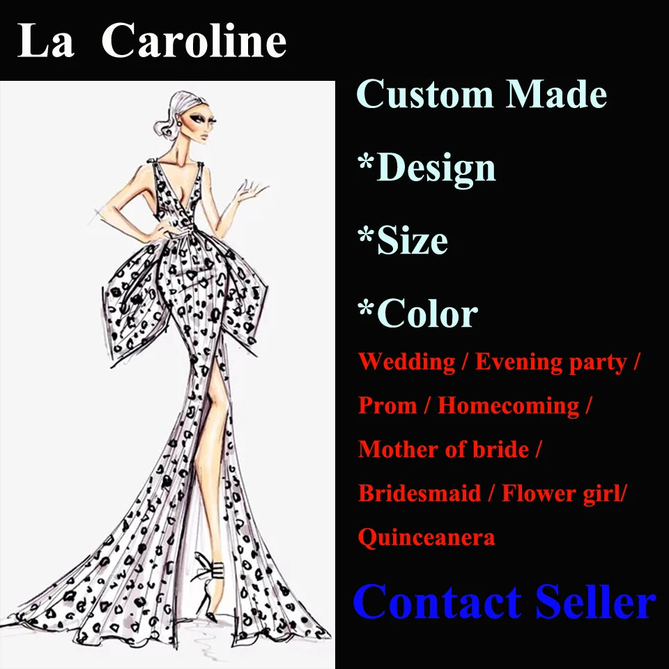 Caroline Luxurious Mermaid Celebrity Dresses For Women Rhinestones Lace Appliques Corset Dubai Robes De Soiree Customized