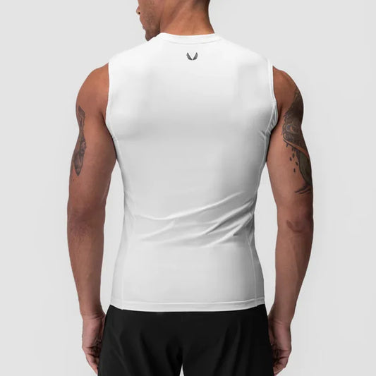 Men's Summer Casual Compression Tank Top Gym Fitness Sports Clothing Male Quick Dry Sleeveless Shirt Running Workout Tights Vest
