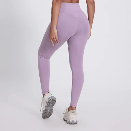 Solid Color Front Waist Cross High Waist Gym Yoga Leggings compression Fitness Sport Pants Athletic Comprehensive Training Jog