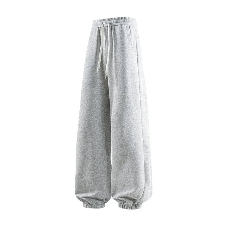 High-quality Fabric Fashion Pants Comfortable Fleece-lined Warm Sweatpants Loose-fitting Versatile Simple Men's Running Trousers