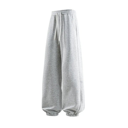 High-quality Fabric Fashion Pants Comfortable Fleece-lined Warm Sweatpants Loose-fitting Versatile Simple Men's Running Trousers