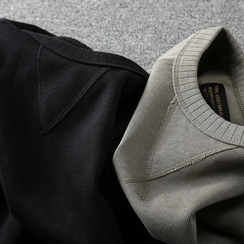 2023 Spring Winter New Basic Sweatshirts Soild Color Men Plus Size Washed  Hoodies Casual High Quality Pullovers