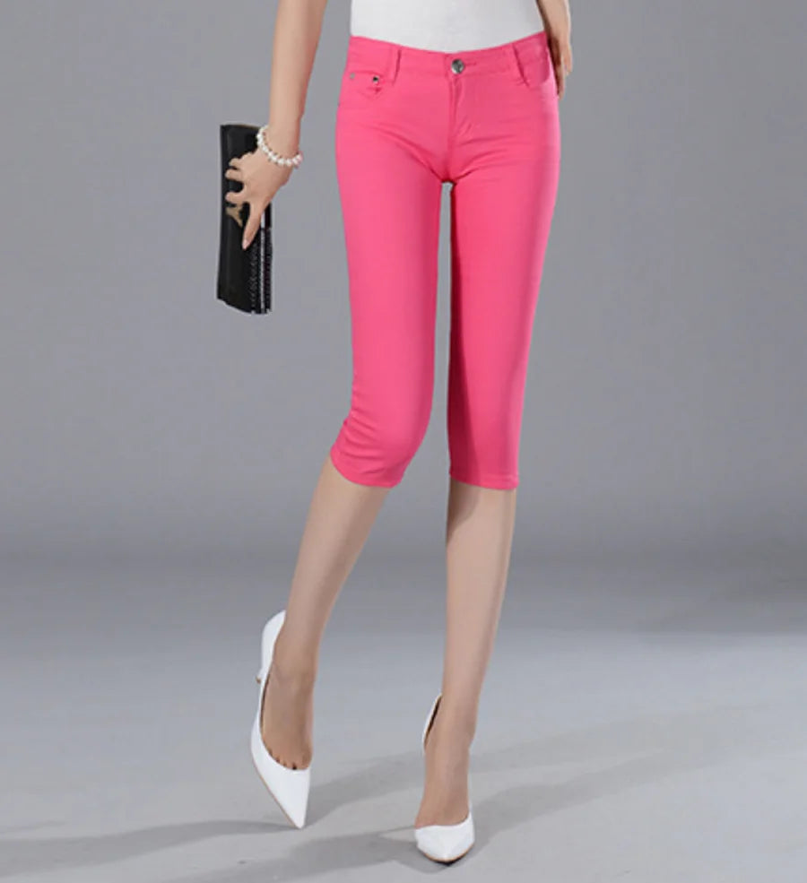 Stretchy Comfy Skinny Cropped Jeans Pants