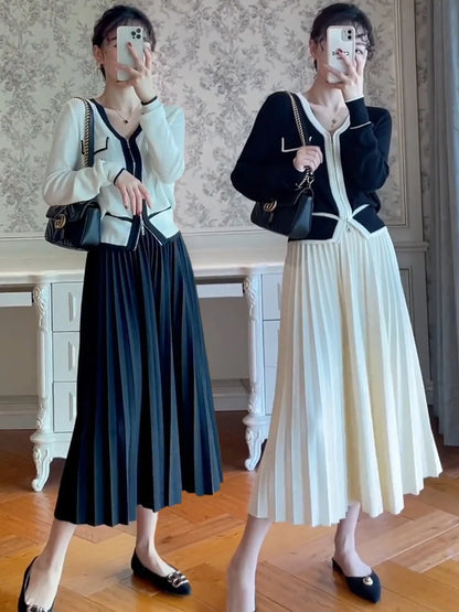 High Waist Pleated Skirt