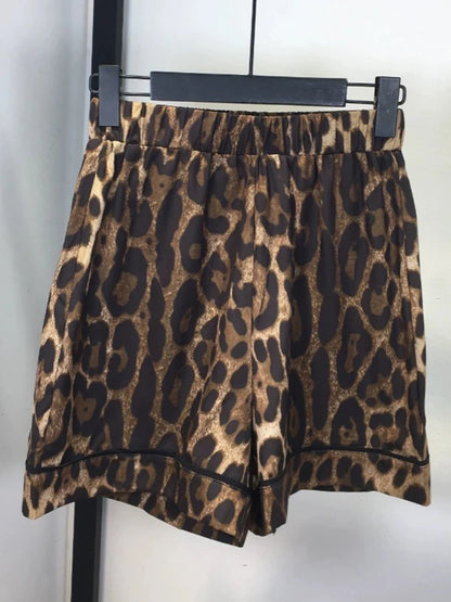 Wide-leg shorts casual women's two-piece suit