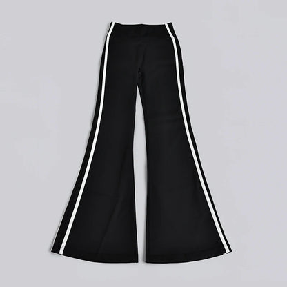 Spring Summer 2026 New Women's Yoga Trousers Striped Flare Trousers Hip High Waist Running Pants Fitness Peach Sports Pants Y2k