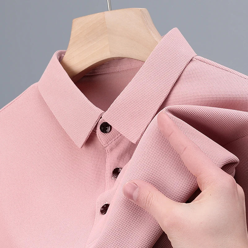 Men's Classic Collar Short Sleeve Polo Shirt Casual Breathable Summer Daily Office Fashion Men's Tee 2026