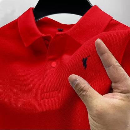new style High end luxury brand fashion short sleeved high-end printed polo shirt summer new men's lapel T-shirt men's clothing