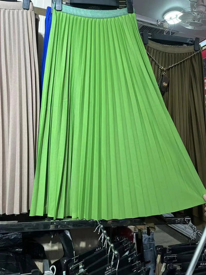 High Waist Pleated Skirt