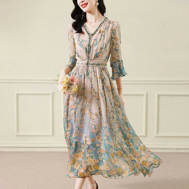 Silk Chiffon Dress