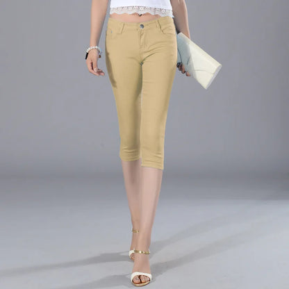 Stretchy Comfy Skinny Cropped Jeans Pants