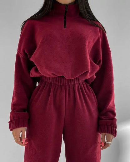 2Pcs/Set Women Sportswear Suit Casual Trousers Solid Color Hooded Sweatshirt And Pant Tracksuit Sport Suit Pullover Sweatshirt