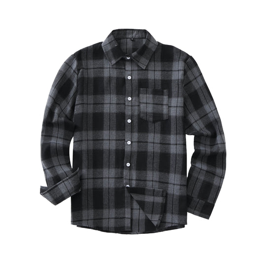 Euro Size Plaid Shirt Flannel Black Checkered Shirt Men Shirts Long Sleeve Button Down Chemise Homme Male Check Shirts