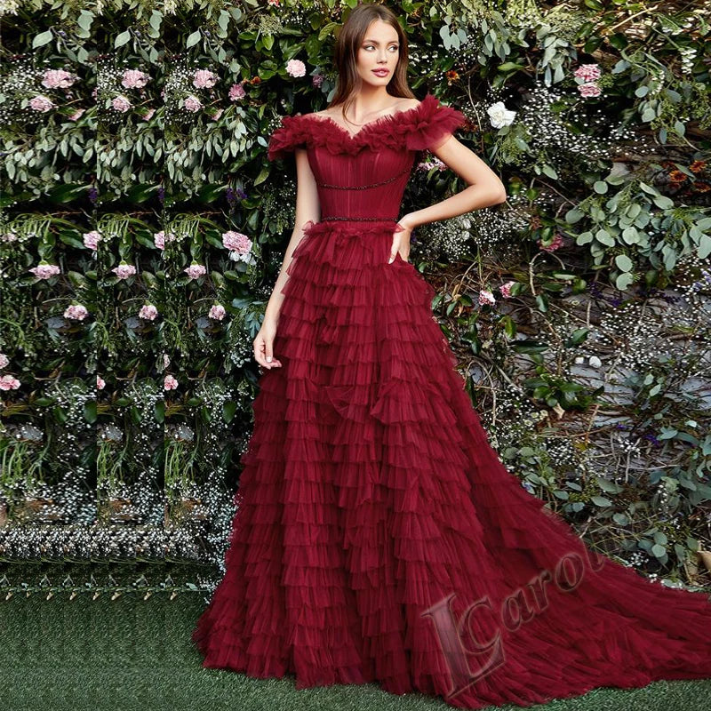 Caroline Luxurious Mermaid Celebrity Dresses For Women Rhinestones Lace Appliques Corset Dubai Robes De Soiree Customized