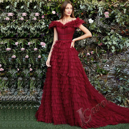 Caroline Luxurious Mermaid Celebrity Dresses For Women Rhinestones Lace Appliques Corset Dubai Robes De Soiree Customized
