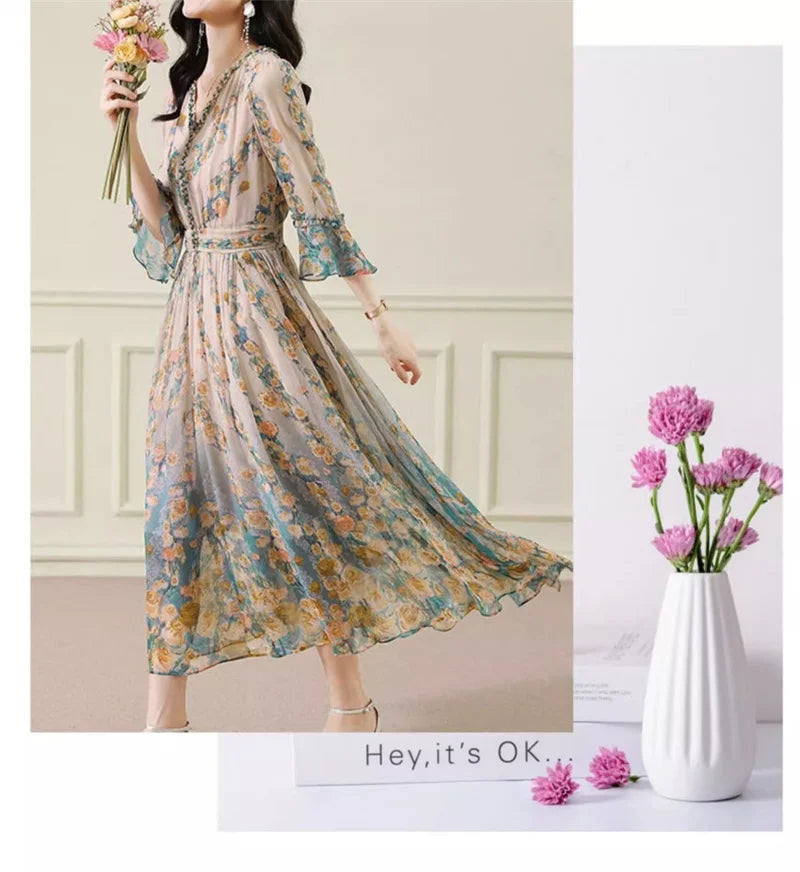 Silk Chiffon Dress