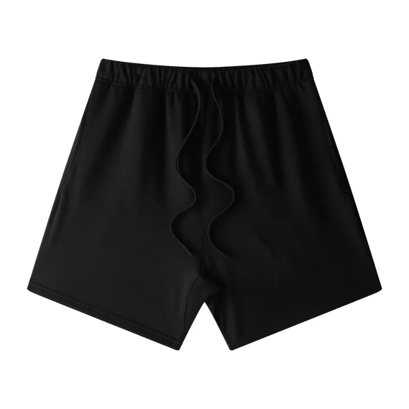 Men's Summer Casual Basketball Gym Workout Shorts Loose Fit Streetwear Drawstring Knitted Cotton Breathable Training Athletic‌