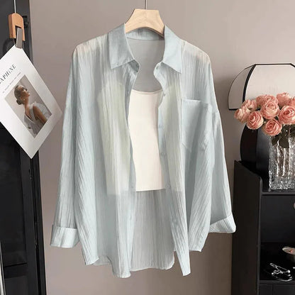 Chiffon  Breathable Slimming Shirt