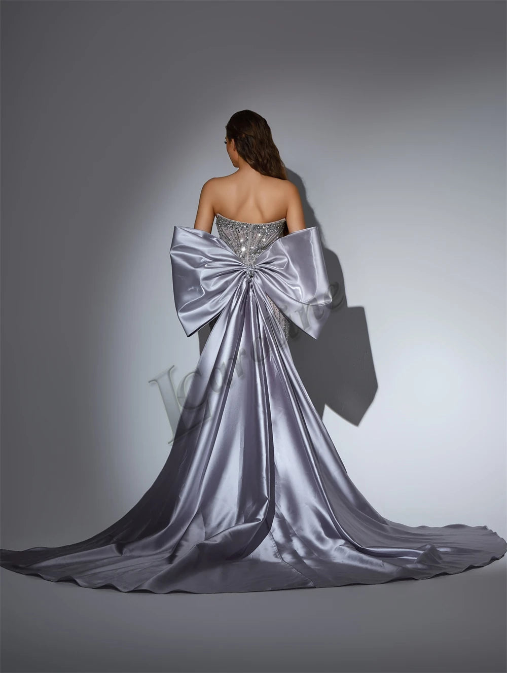 Caroline Luxurious Mermaid Celebrity Dresses For Women Rhinestones Lace Appliques Corset Dubai Robes De Soiree Customized
