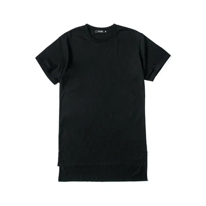 MRMT 2026 Brand New Front Short Back Long Side Slit Men's Tee Long Hem Short Sleeve T-shirt Man's T-shirt Tops For Male