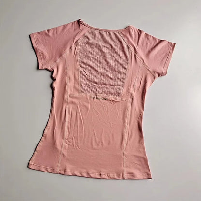 Mesh breathable yoga and fitness T-shirt