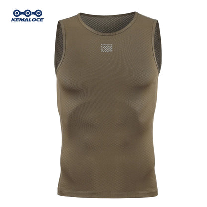 KEMALOCE Cycling Base Layer Men Sleevess Breathable White&Black&Blue Mesh Sleevess Vest Quick Dry Summer Sports&Run Undershirts